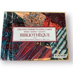 VTG Piatnik Creative Papers Playing Cards Double Deck COMPLETE